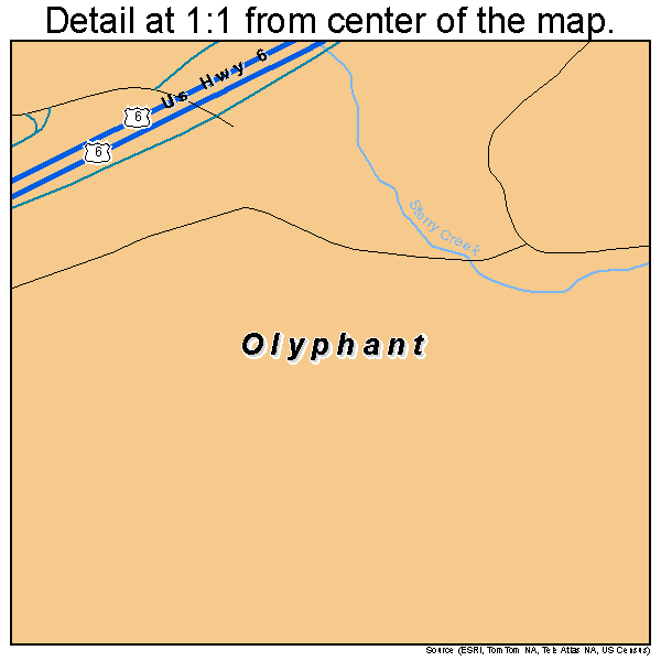 Olyphant, Pennsylvania road map detail