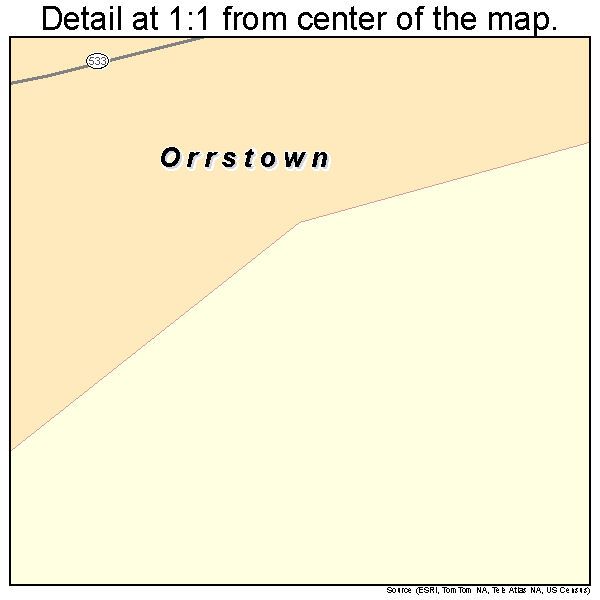 Orrstown, Pennsylvania road map detail