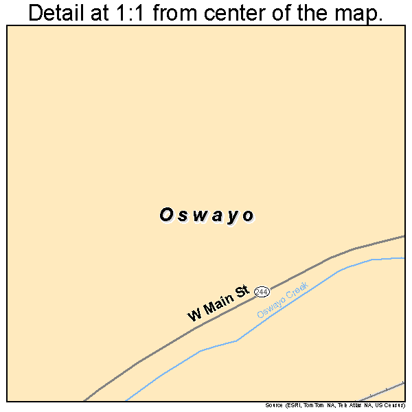 Oswayo, Pennsylvania road map detail