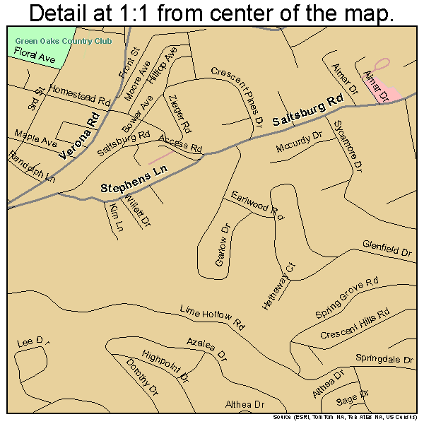Penn Hills, Pennsylvania road map detail