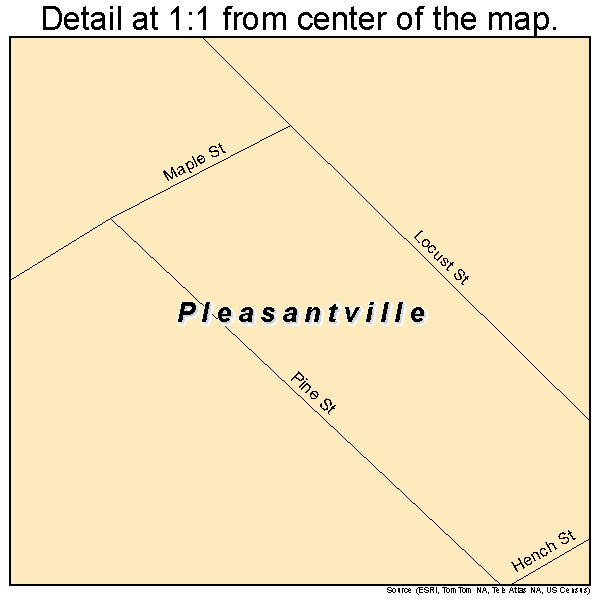 Pleasantville, Pennsylvania road map detail