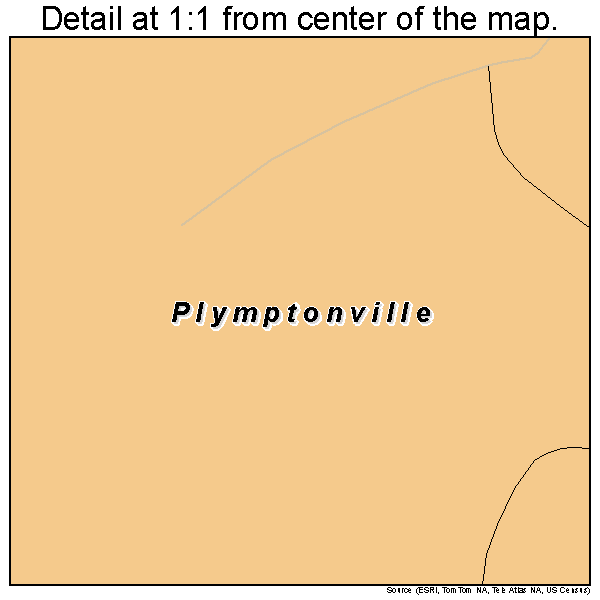 Plymptonville, Pennsylvania road map detail