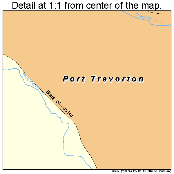 Port Trevorton, Pennsylvania road map detail