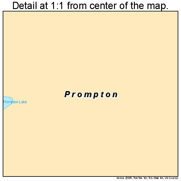 Prompton, Pennsylvania road map detail
