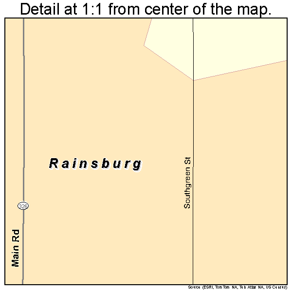 Rainsburg, Pennsylvania road map detail