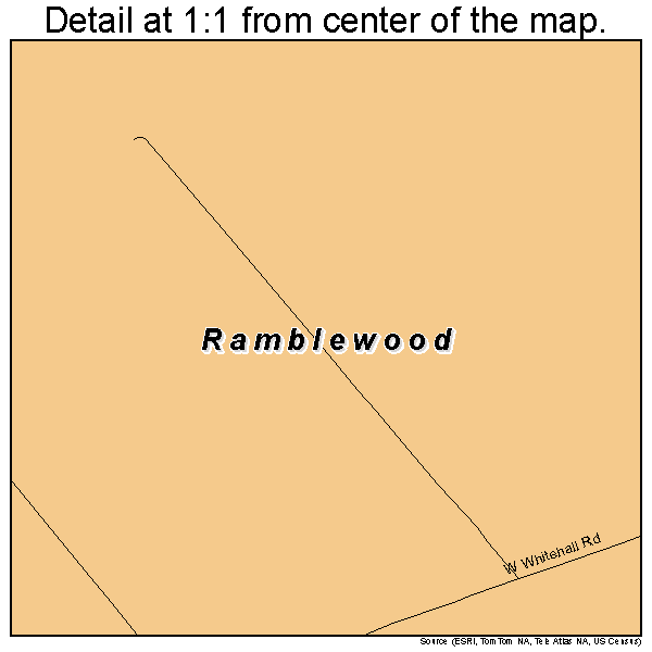 Ramblewood, Pennsylvania road map detail