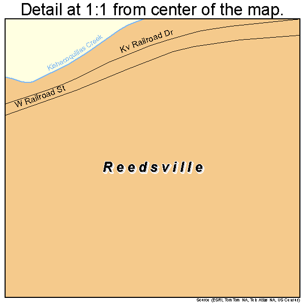 Reedsville, Pennsylvania road map detail