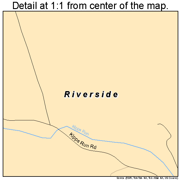 Riverside, Pennsylvania road map detail