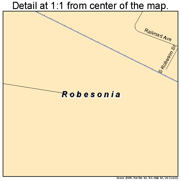 Robesonia, Pennsylvania road map detail