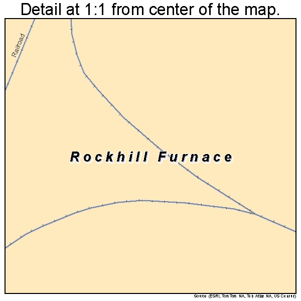 Rockhill Furnace, Pennsylvania road map detail