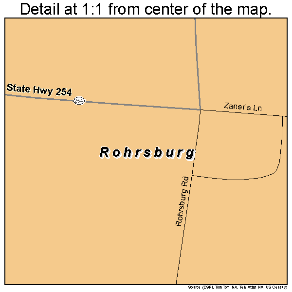 Rohrsburg, Pennsylvania road map detail