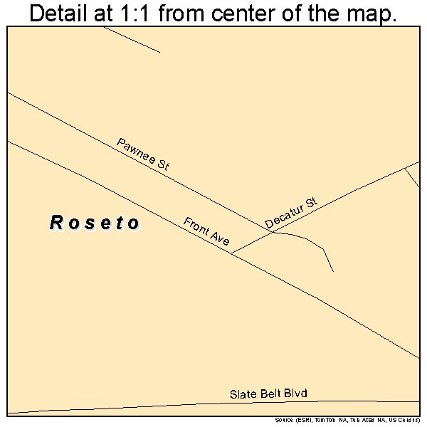 Roseto, Pennsylvania road map detail