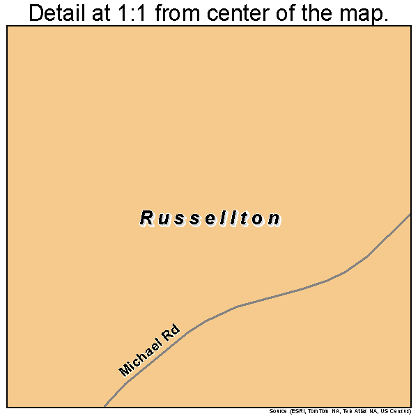 Russellton, Pennsylvania road map detail
