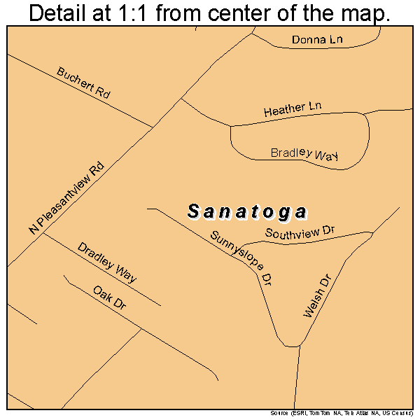 Sanatoga, Pennsylvania road map detail