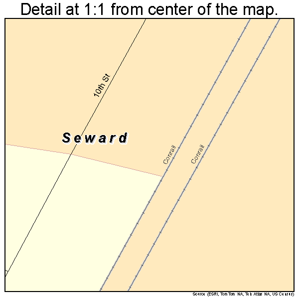 Seward, Pennsylvania road map detail