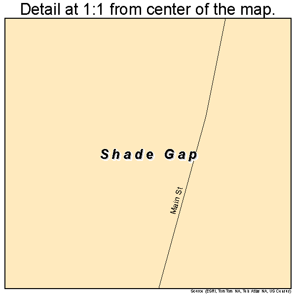 Shade Gap, Pennsylvania road map detail