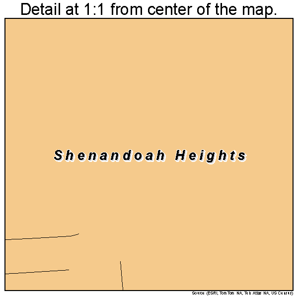 Shenandoah Heights, Pennsylvania road map detail
