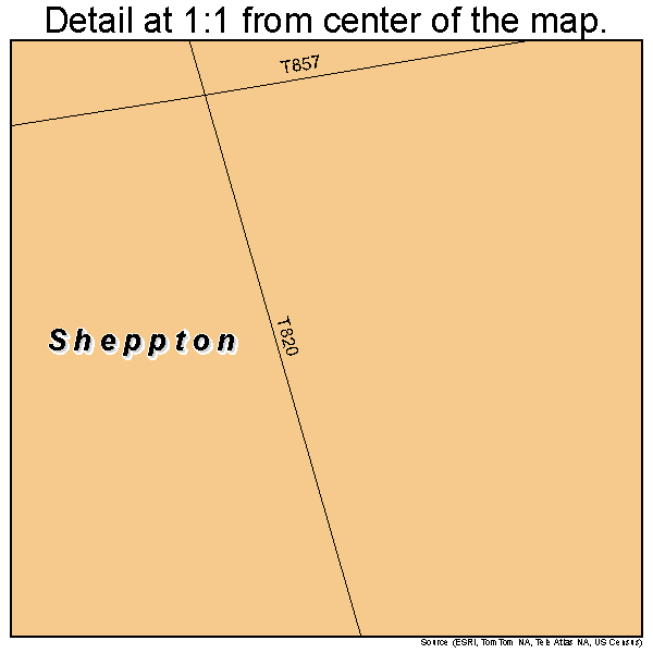 Sheppton, Pennsylvania road map detail