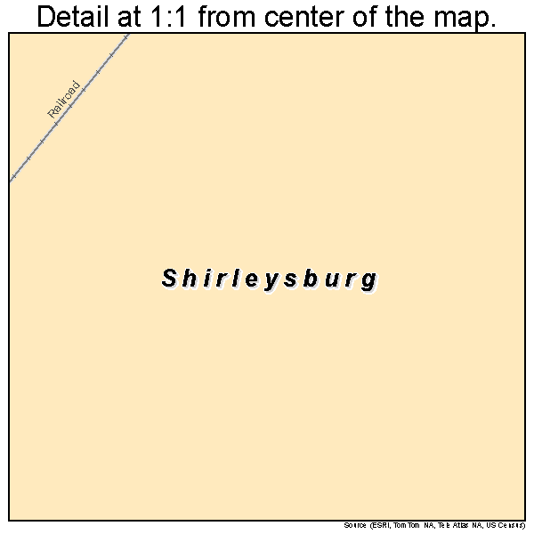 Shirleysburg, Pennsylvania road map detail