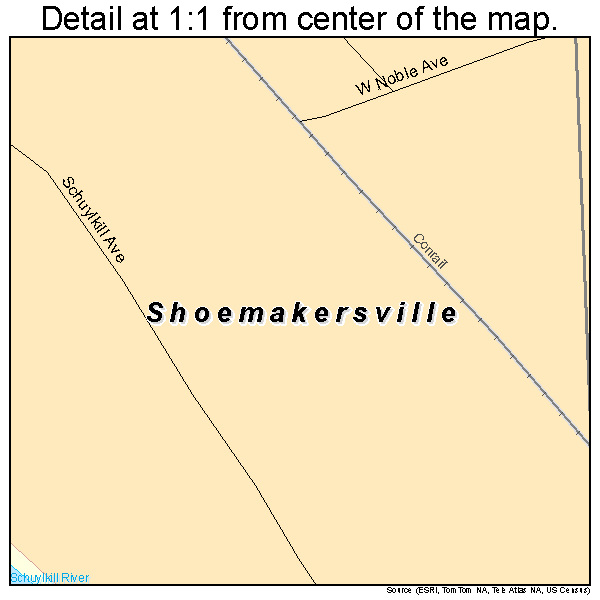 Shoemakersville, Pennsylvania road map detail