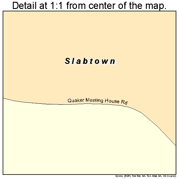 Slabtown, Pennsylvania road map detail