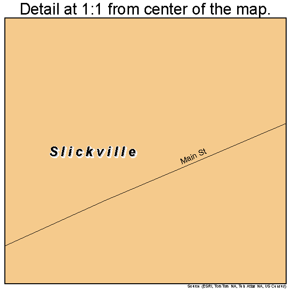 Slickville, Pennsylvania road map detail