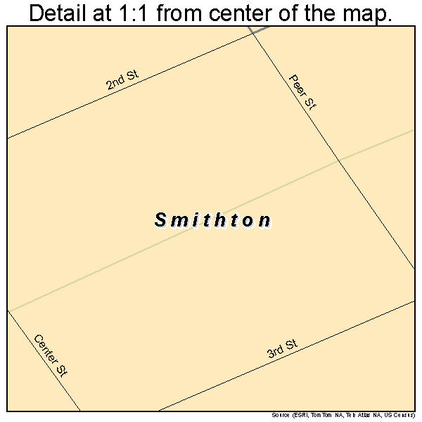 Smithton, Pennsylvania road map detail