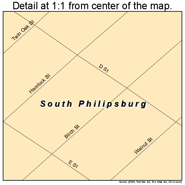 South Philipsburg, Pennsylvania road map detail