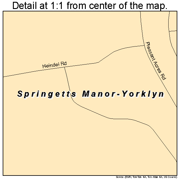Springetts Manor-Yorklyn, Pennsylvania road map detail