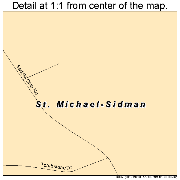 St. Michael-Sidman, Pennsylvania road map detail