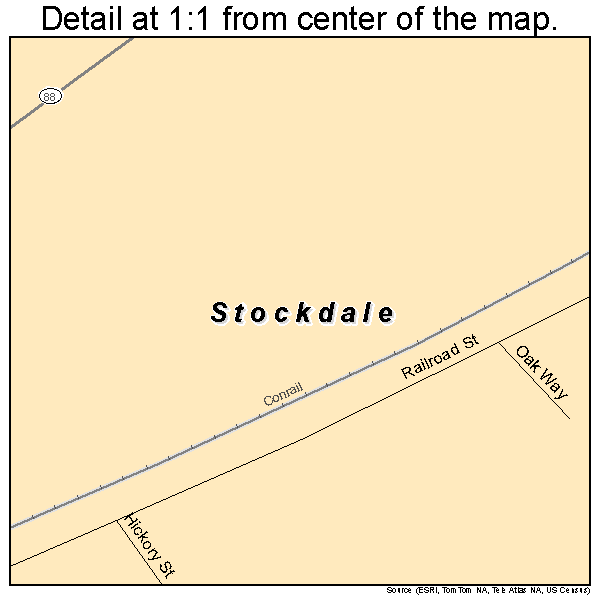 Stockdale, Pennsylvania road map detail