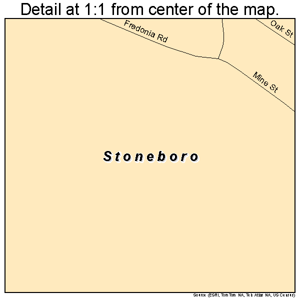 Stoneboro, Pennsylvania road map detail