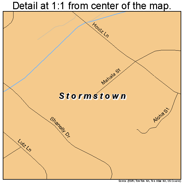 Stormstown, Pennsylvania road map detail