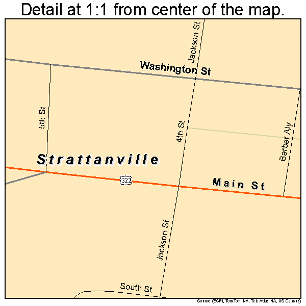 Strattanville, Pennsylvania road map detail