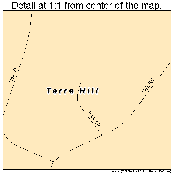 Terre Hill, Pennsylvania road map detail