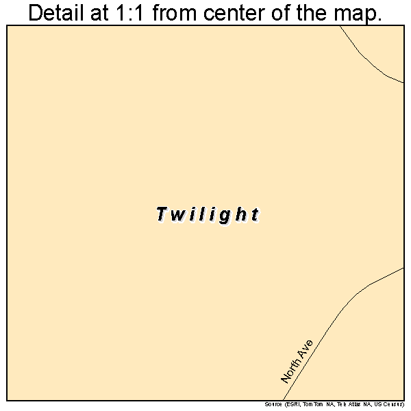 Twilight, Pennsylvania road map detail