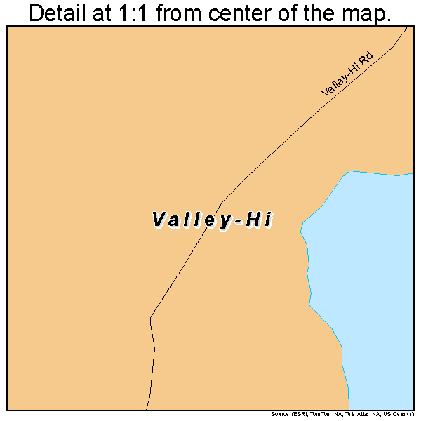 Valley-Hi, Pennsylvania road map detail