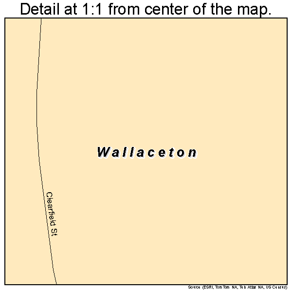 Wallaceton, Pennsylvania road map detail