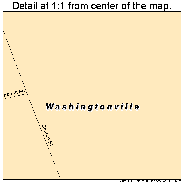 Washingtonville, Pennsylvania road map detail