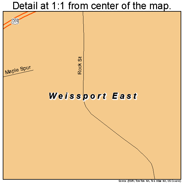 Weissport East, Pennsylvania road map detail