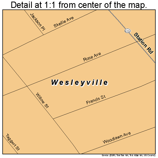 Wesleyville, Pennsylvania road map detail