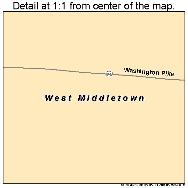 West Middletown, Pennsylvania road map detail