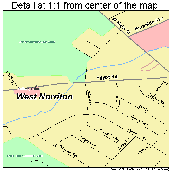 West Norriton, Pennsylvania road map detail