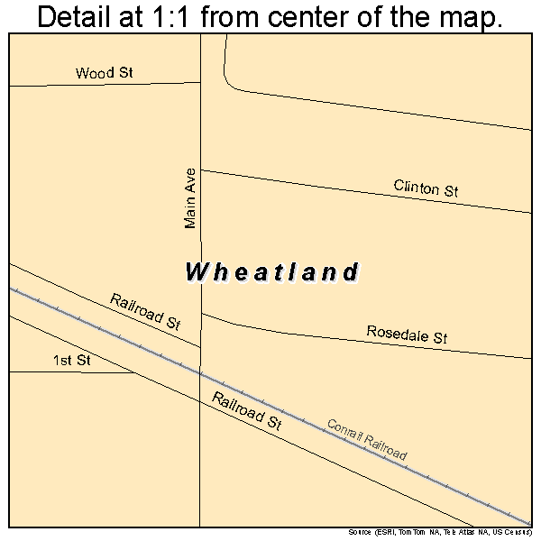Wheatland, Pennsylvania road map detail