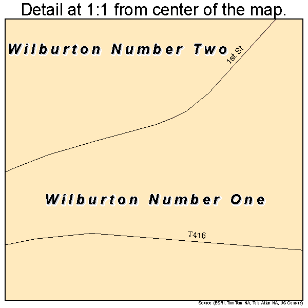 Wilburton Number One, Pennsylvania road map detail