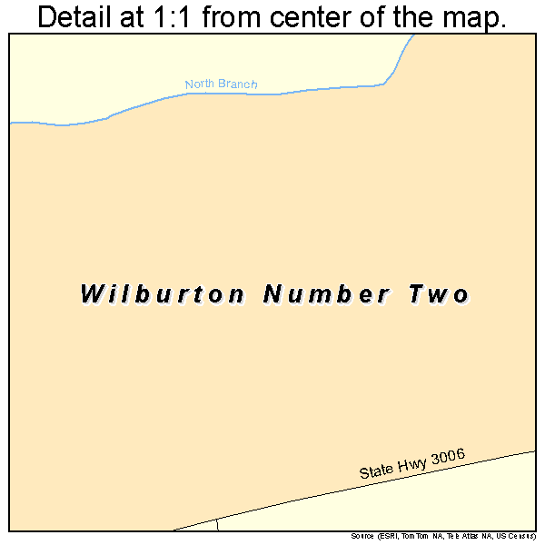 Wilburton Number Two, Pennsylvania road map detail