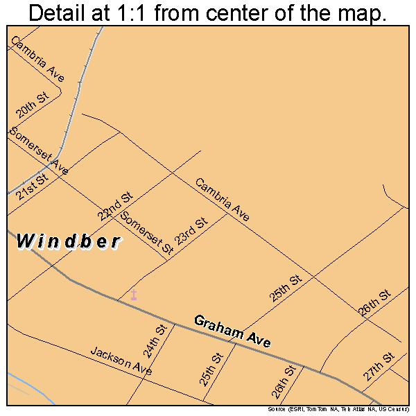 Windber, Pennsylvania road map detail