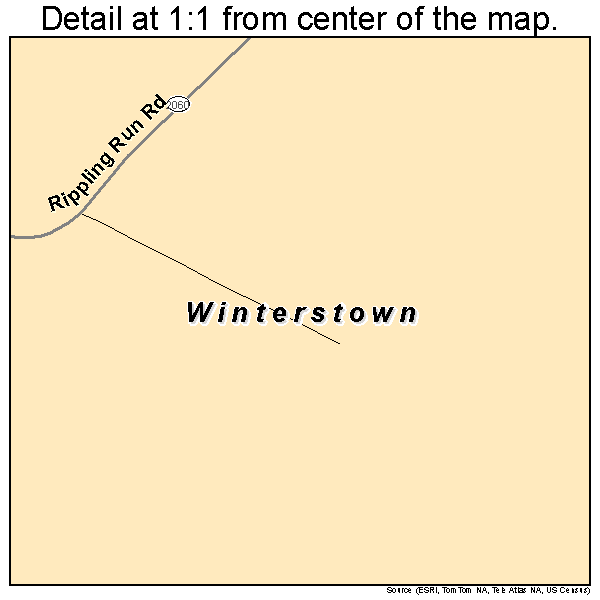 Winterstown, Pennsylvania road map detail