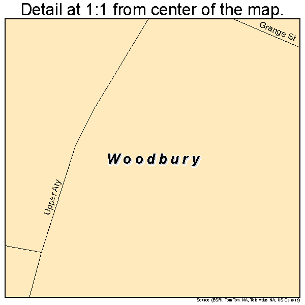 Woodbury, Pennsylvania road map detail