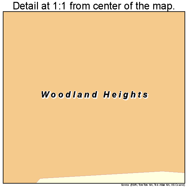Woodland Heights, Pennsylvania road map detail